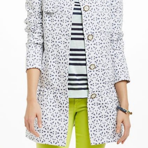 Elevenses Eyelet Trench Jacket Lace Tiered - Picture 7 of 8